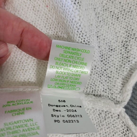 NWT Lilly Pulitzer Danette Sweater White Coffee Beach Repeat Lightweight Knit S - Picture 9 of 11